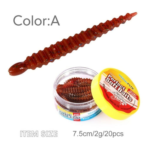 FSTK New Soft Leech Worm Lures 3inch