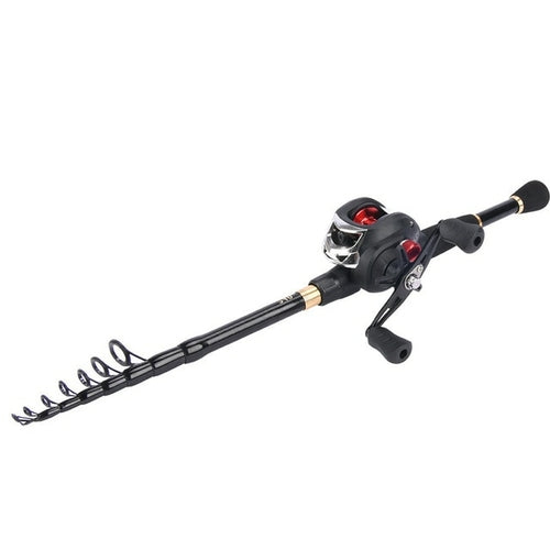 1.6M 2.4M Telescopic Fishing Rod with 19+1BB Baitcasting
