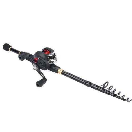 1.6M 2.4M Telescopic Fishing Rod with 19+1BB Baitcasting