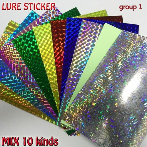 10 Kinds Lure Stickers Fish Scale Skin