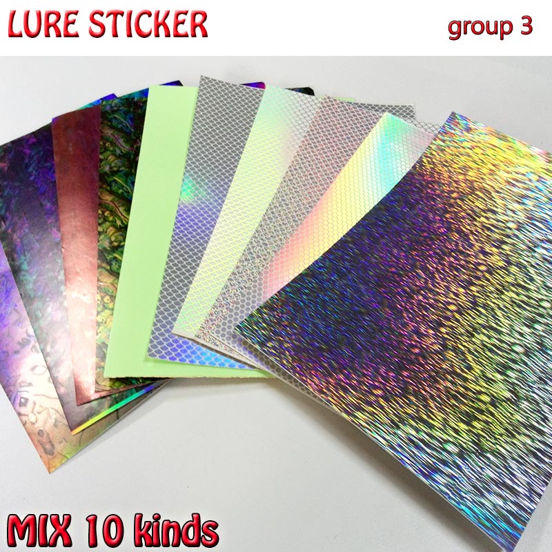 10 Kinds Lure Stickers Fish Scale Skin