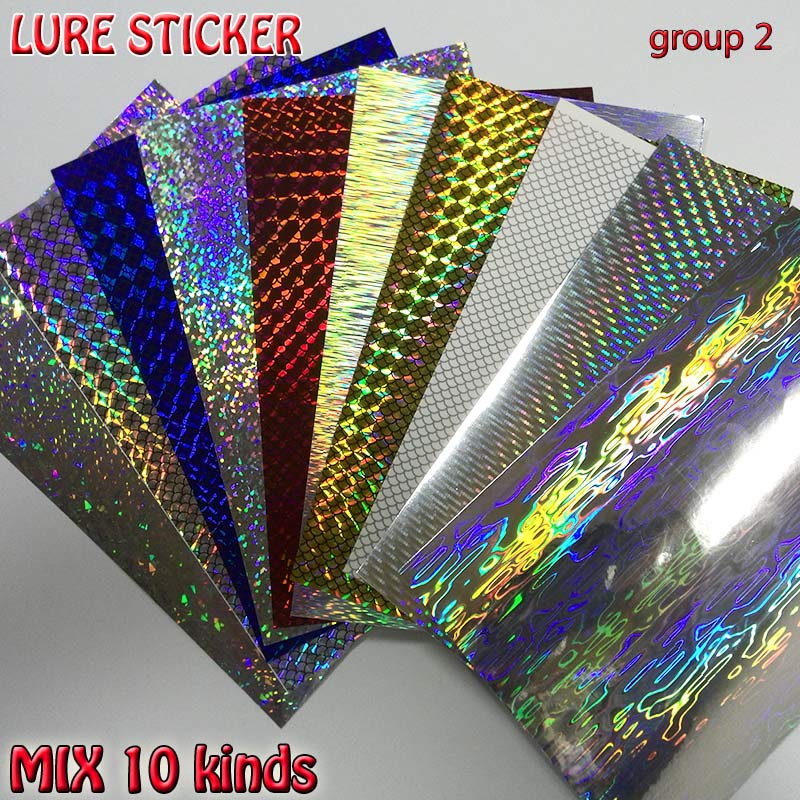 10 Kinds Lure Stickers Fish Scale Skin