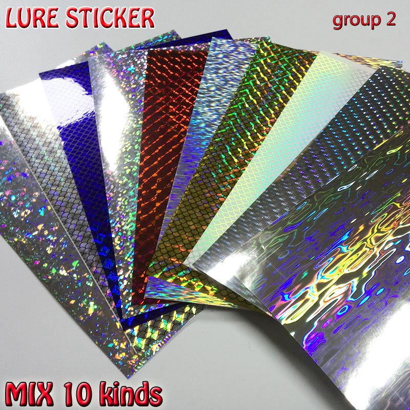 10 Kinds Lure Stickers Fish Scale Skin