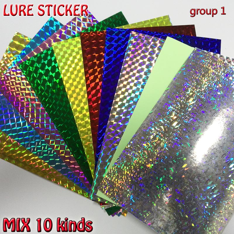 10 Kinds Lure Stickers Fish Scale Skin