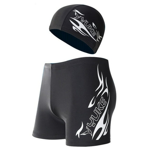 Men's Swimsuit With Hat Beach Sport Swim Trunks
