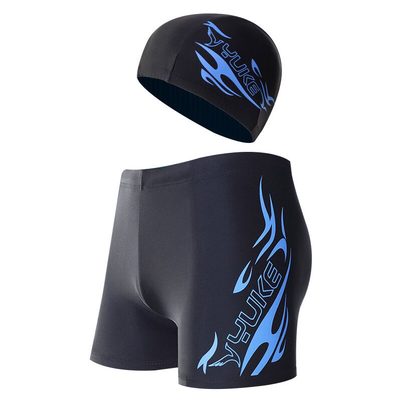 Men's Swimsuit With Hat Beach Sport Swim Trunks