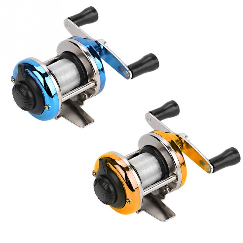 Mini Metal/Plasticl Drum Fishing wheel