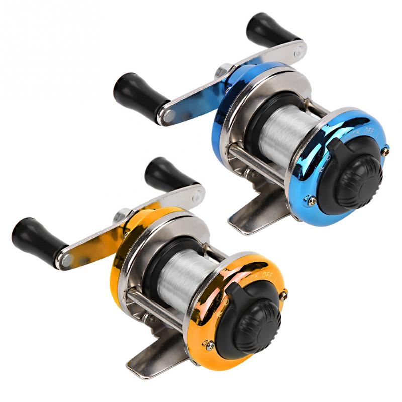 Mini Metal/Plasticl Drum Fishing wheel