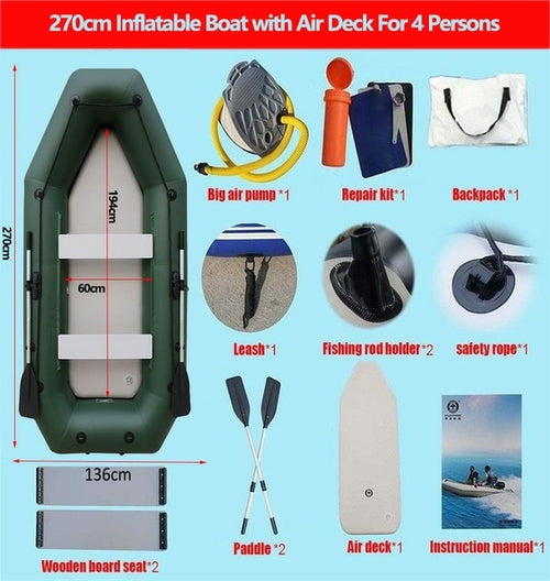 New 1-6 Persons Green Fishing Boat