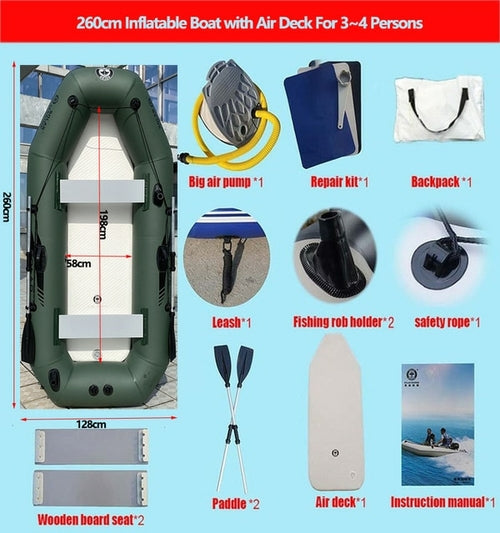 New 1-6 Persons Green Fishing Boat