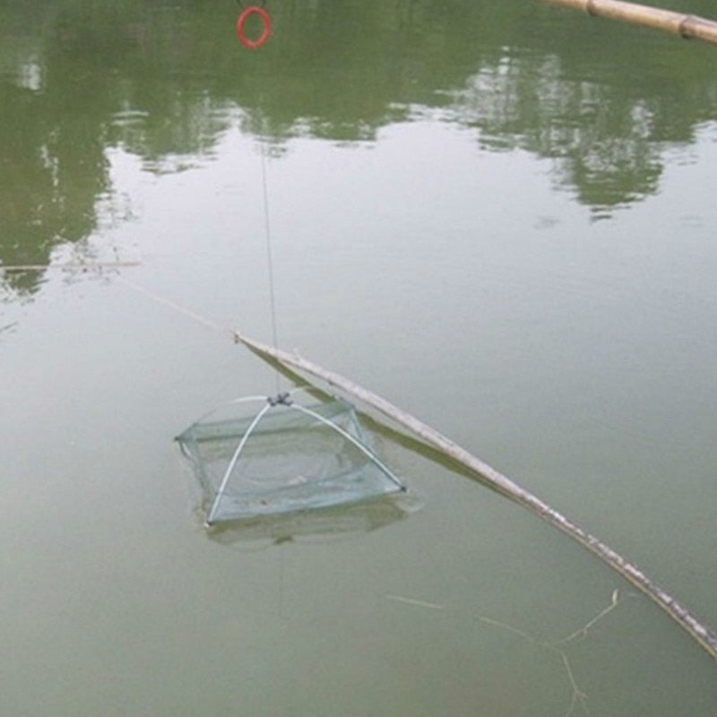 Portable 60*60cm Folding Fishing Net Nylon