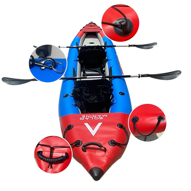 2 Person Tandem Inflatable Fishing Kayak