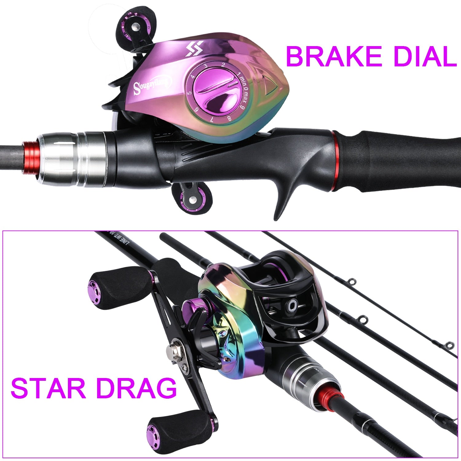 Power Carbon Fiber Baitcsting 5/6sections Rod