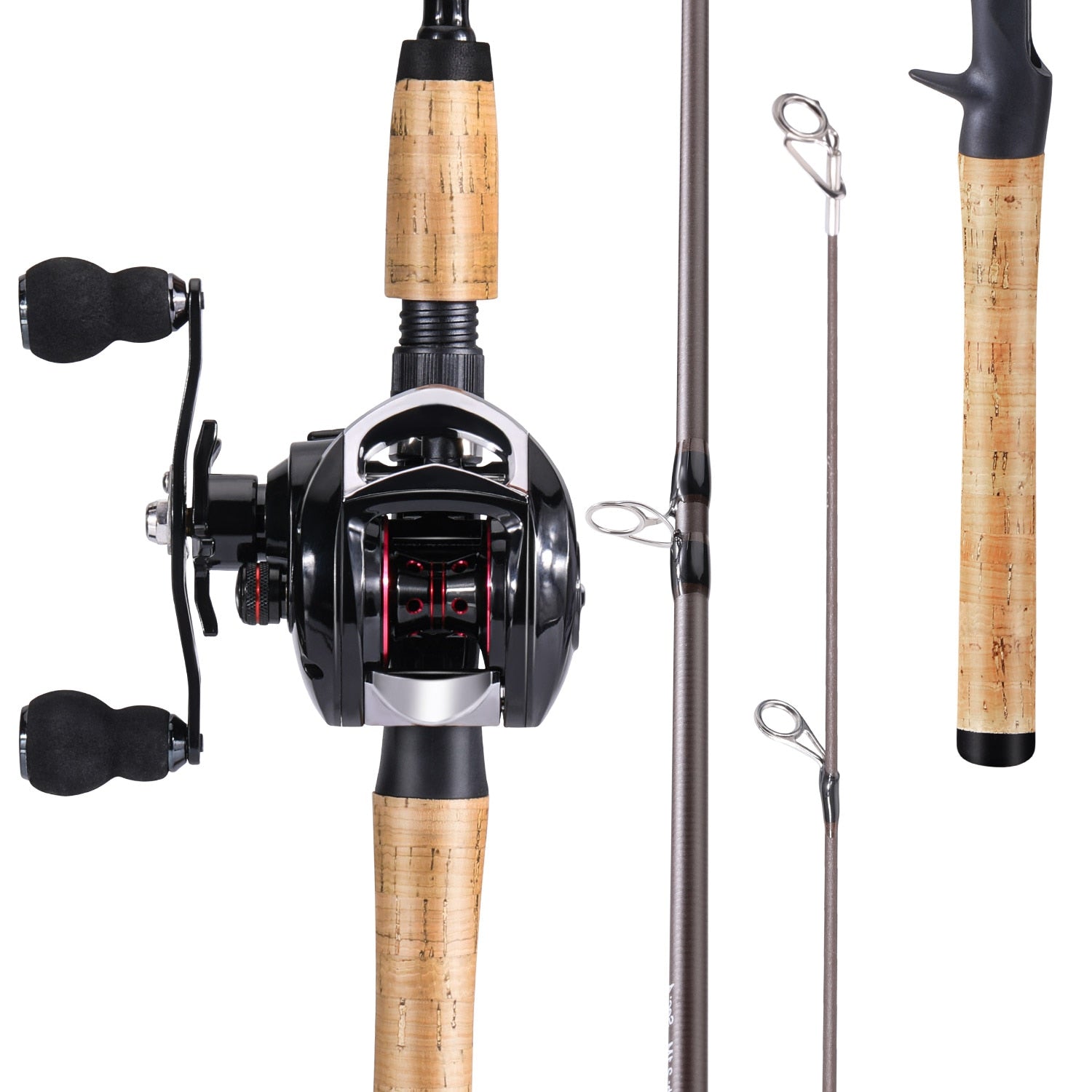 Cork Handle Fishing Rod and Casting Reel Combo