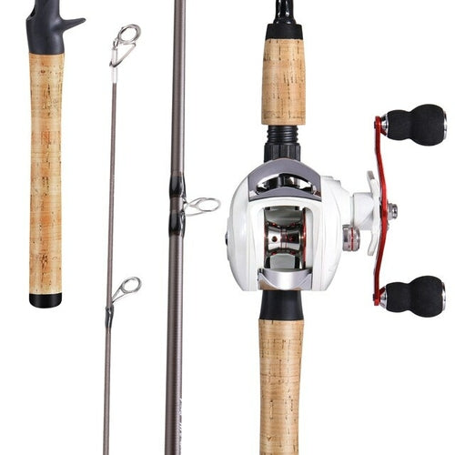 Cork Handle Fishing Rod and Casting Reel Combo