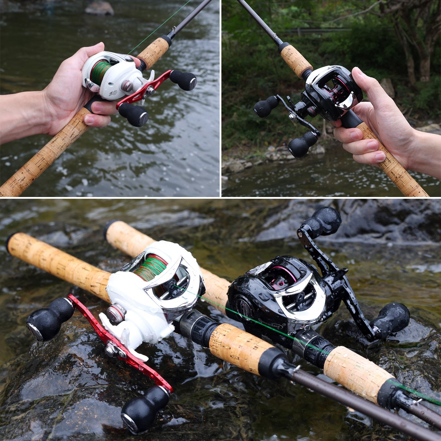 Cork Handle Fishing Rod and Casting Reel Combo