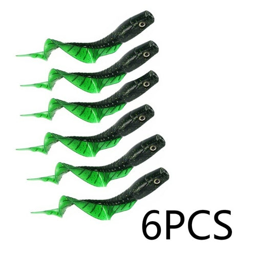 Sougayilang 6pcs Curly Worms Soft Bait