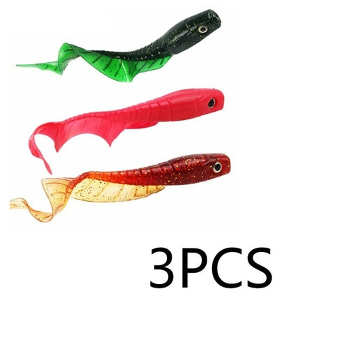 Sougayilang 6pcs Curly Worms Soft Bait
