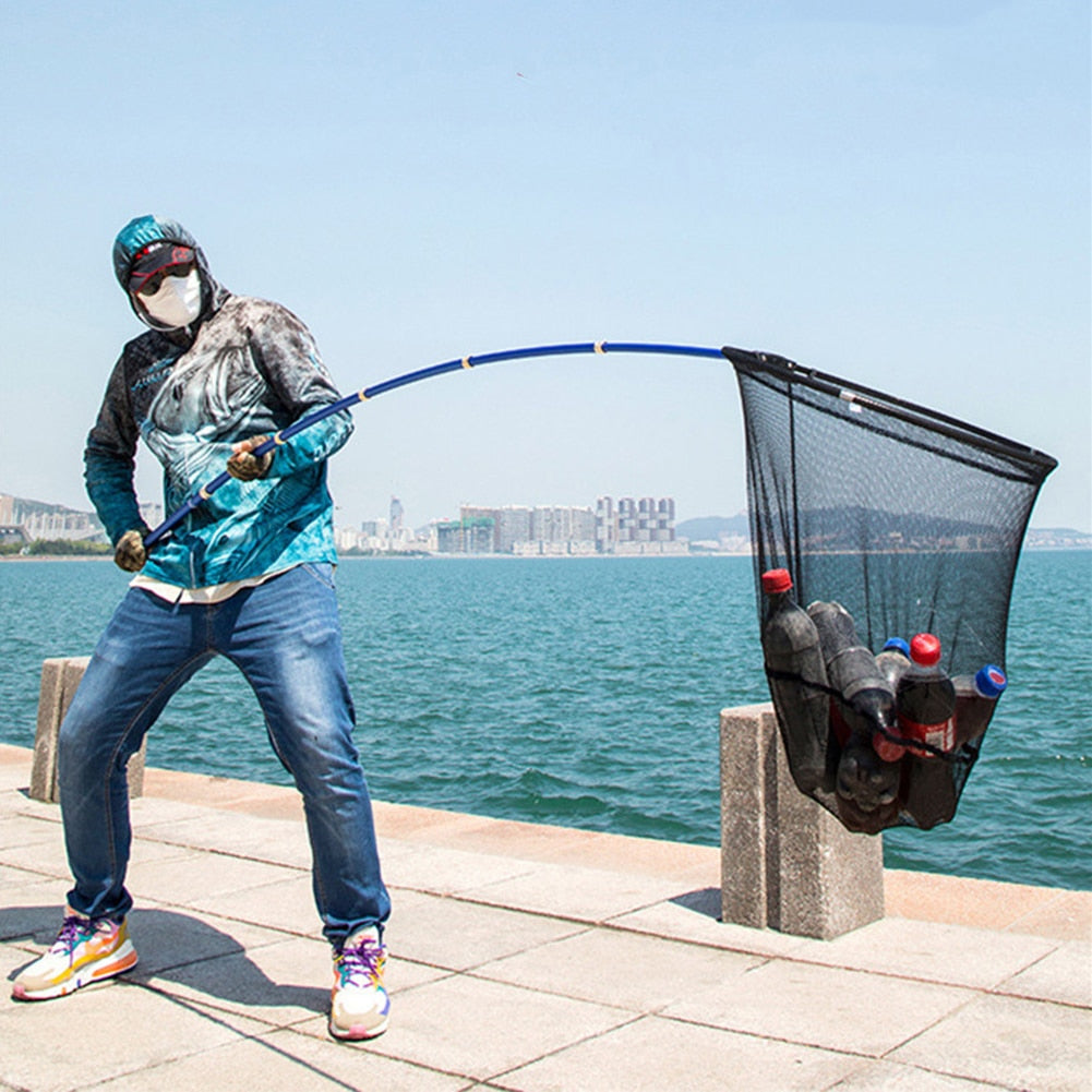 Telescopic Landing Net Triangle Folding