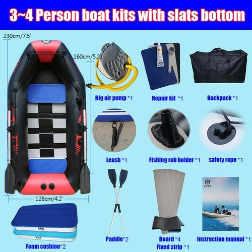 Inflatable Boat Pvc Fishing Kayak 3 Layer