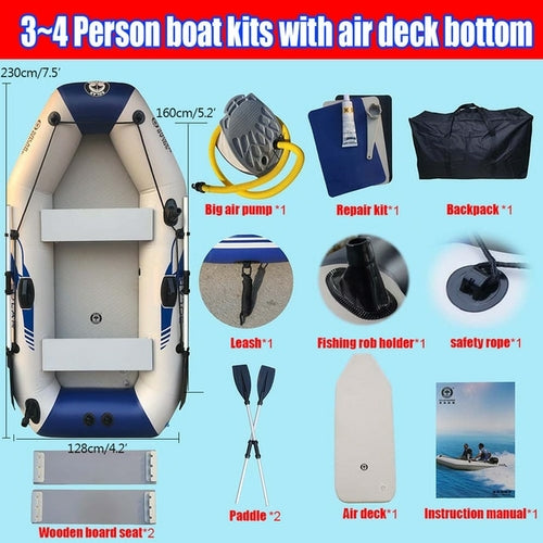 Inflatable Boat Pvc Fishing Kayak 3 Layer