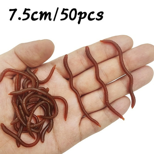 Lifelike Red Worm Soft Lure Earthworm