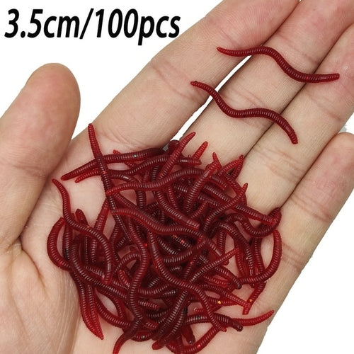 Lifelike Red Worm Soft Lure Earthworm