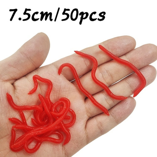 Lifelike Red Worm Soft Lure Earthworm