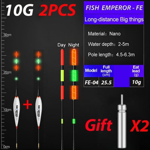 2Pcs/Lot Summer Fishing LED Night Luminous Electronic Float Buoy Large