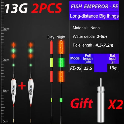 2Pcs/Lot Summer Fishing LED Night Luminous Electronic Float Buoy Large