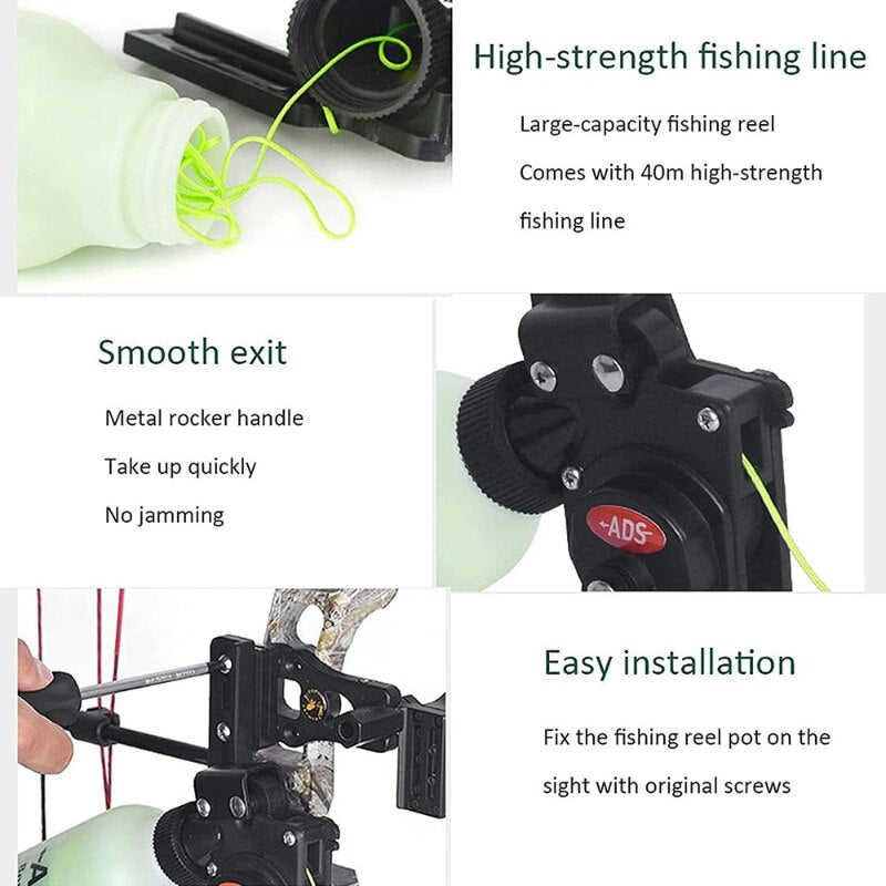Archery Bow Fishing Reel Bow Fishing Spincast Reel