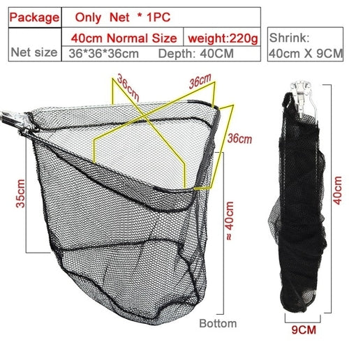 BAKAWA 3m 4m Fishing Hand Net Fly Folding Telescopic High Carbon Rock