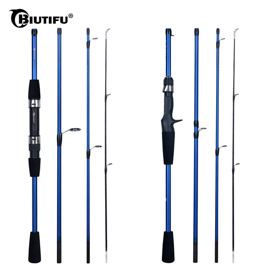 Spinning Travel Carbon  Section Fishing Rods