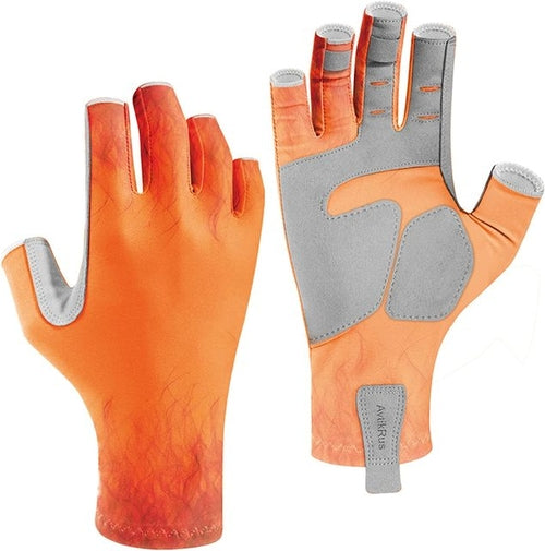 Aventik Upf 50+ Fishing Gloves- Fingerless Sun Protection Fishing