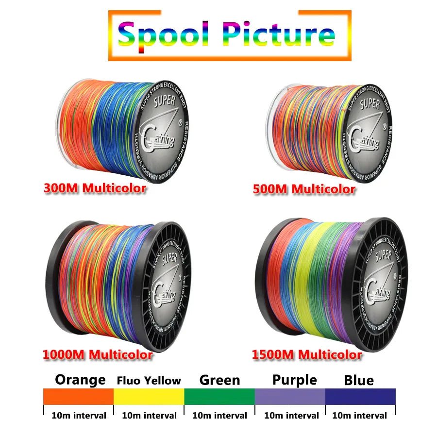 Braided PE Multicolor Fishing Lines Braid 300m