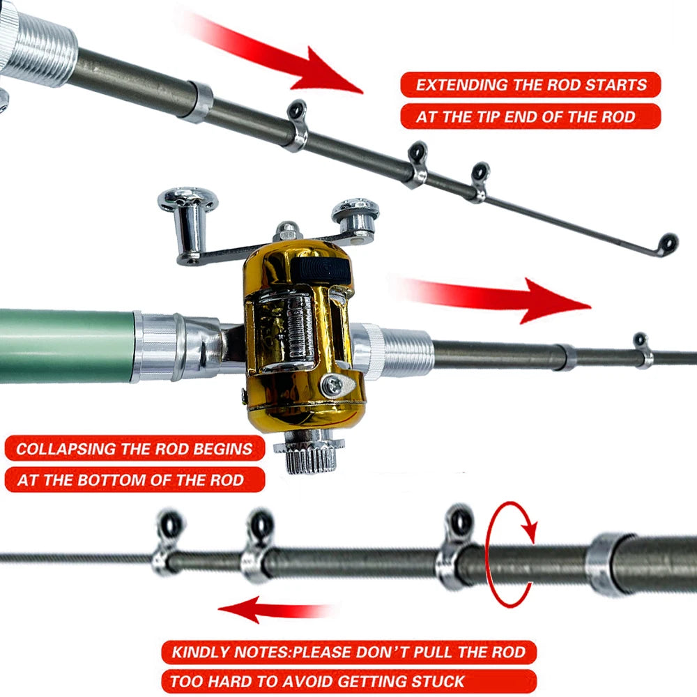 Fishing Rod Reel Combo Set