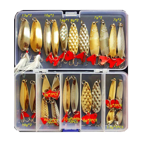 Hot Brilliant Metal Jig Spoon Fishing Lure Set