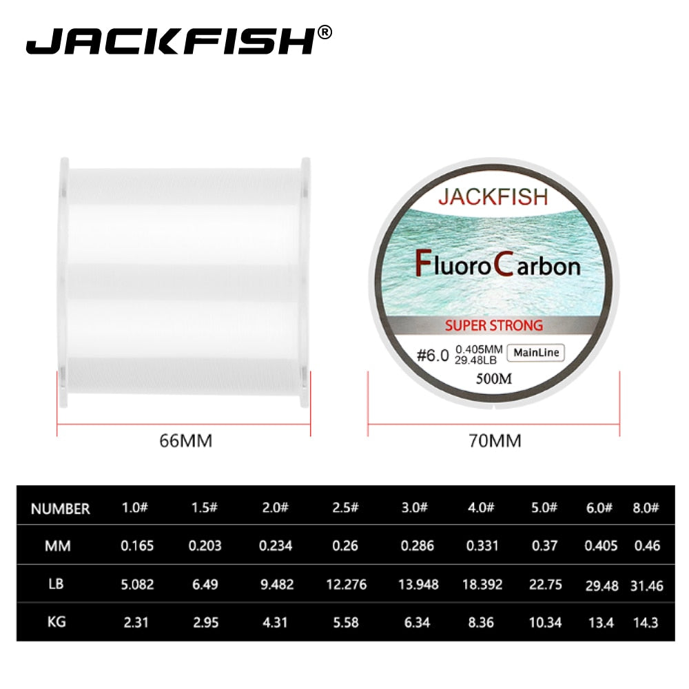 Jackfish 500m Fluorocarbon Fishing Line