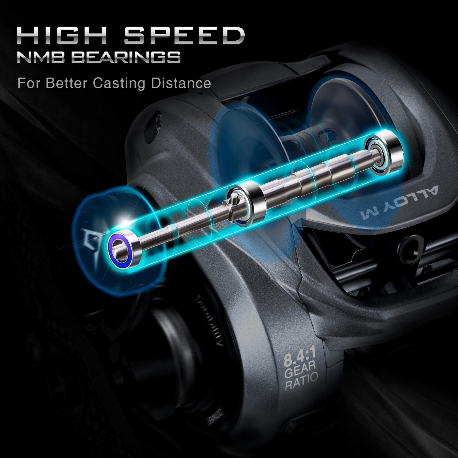 Piscifun Alloy M Metal Baitcasting Reel 10kg 22lb Max Drag With High &