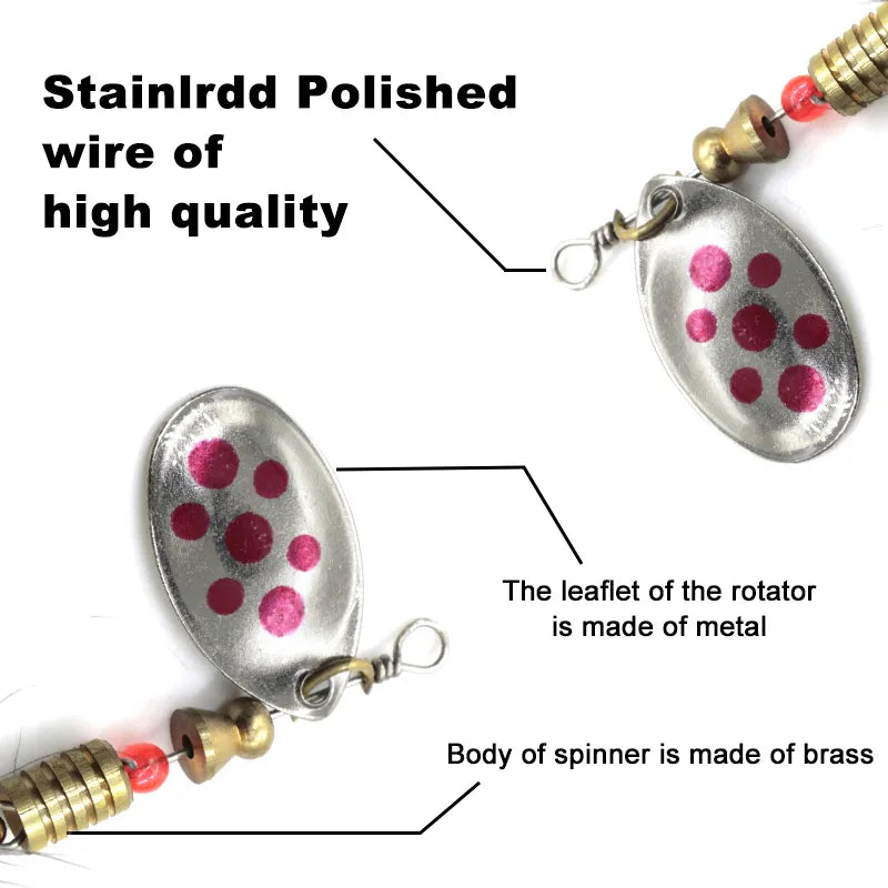 Metal Spoon Spinner Fishing Lure 10pcs Set