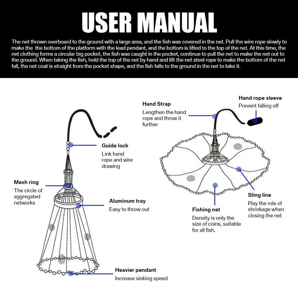 American Saltwater Fishing Cast Net