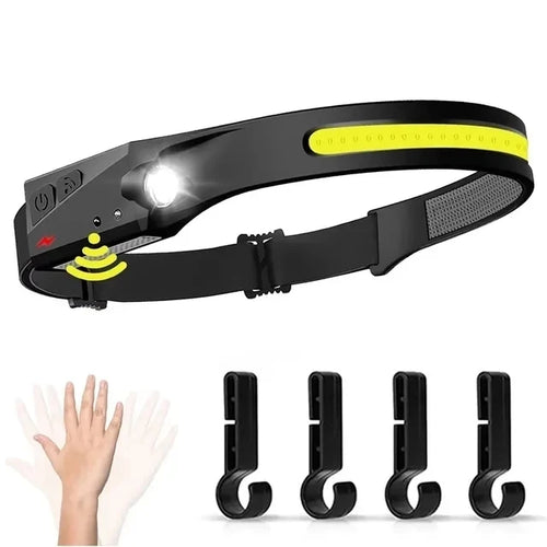 LED Sensor Headlamp Built-in Battery