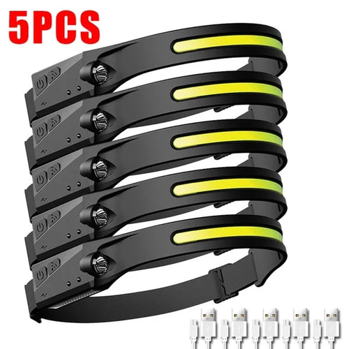 LED Sensor Headlamp Built-in Battery