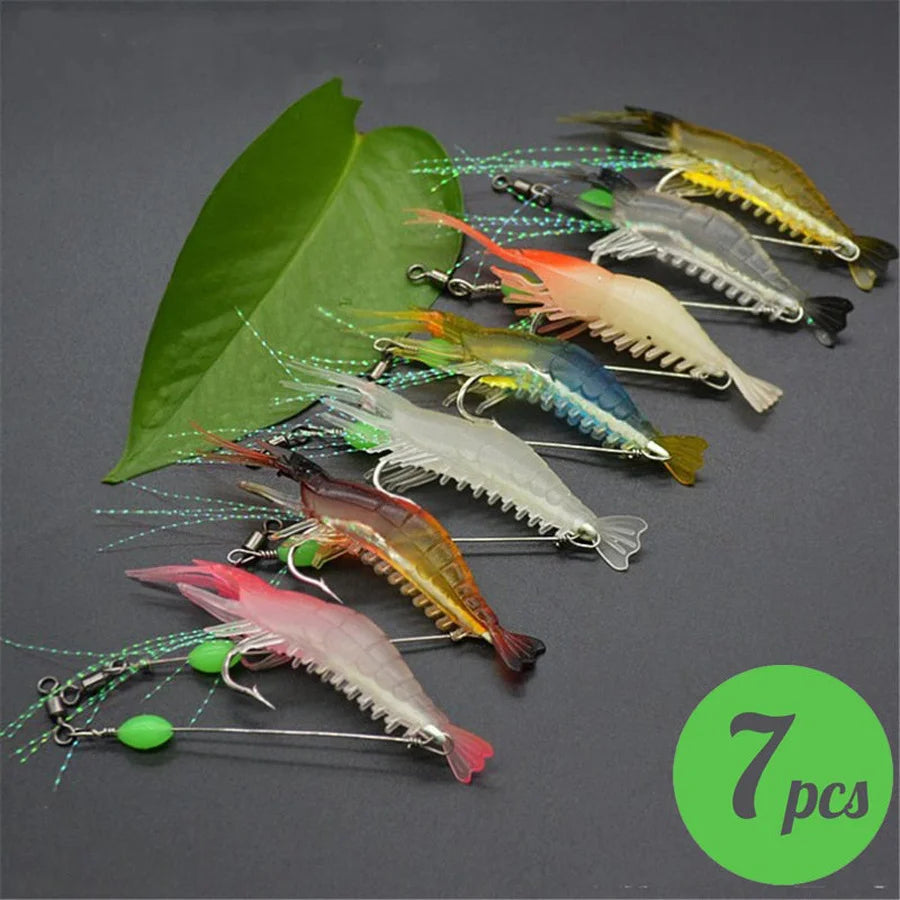 3pcs/7pcs Shrimp Lures Fishing Lures