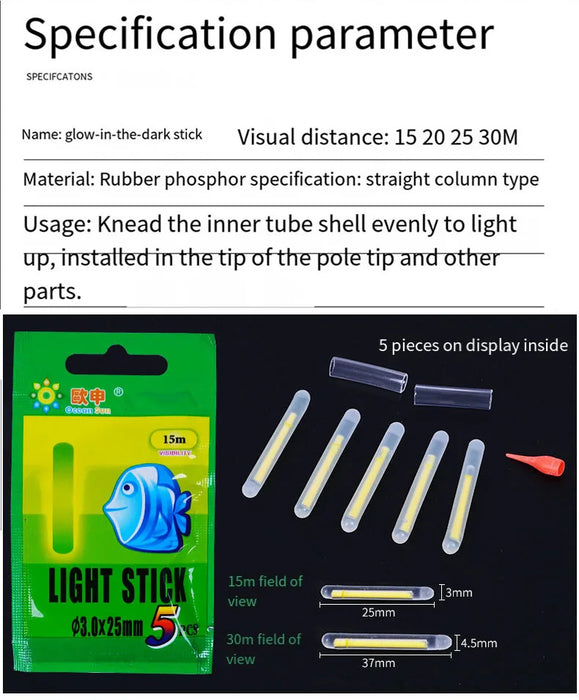 50/100pcs Fishing Float Light Stick