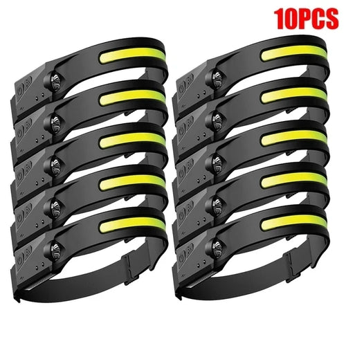 LED Sensor Headlamp Built-in Battery