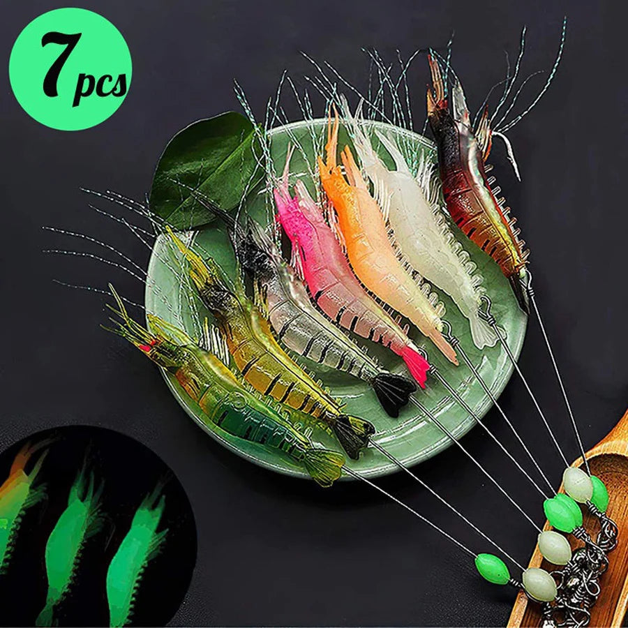 3pcs/7pcs Shrimp Lures Fishing Lures