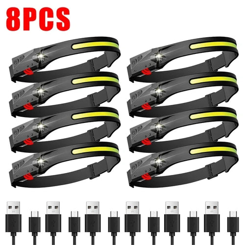 LED Sensor Headlamp Built-in Battery
