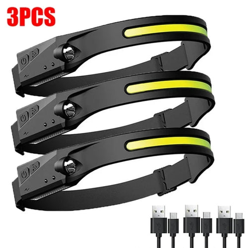LED Sensor Headlamp Built-in Battery
