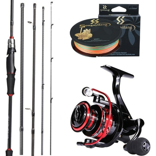 Spinning Fishing Reel and Rod